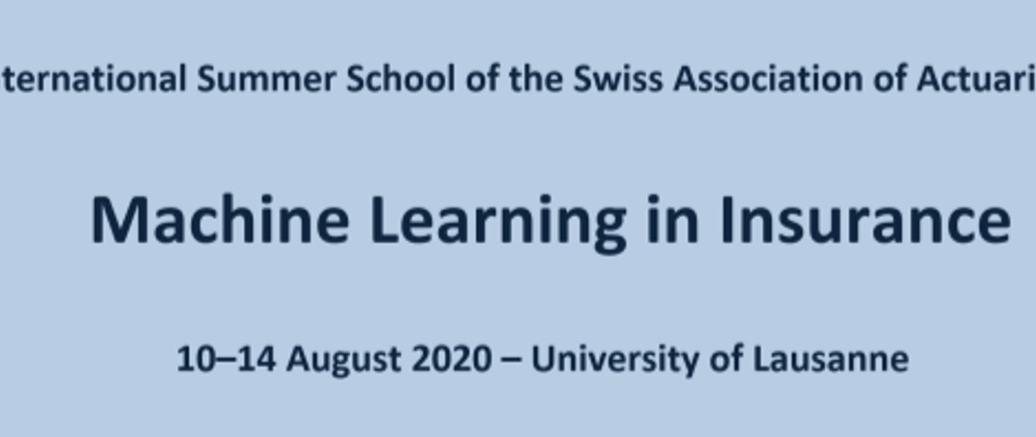 Summer school: Machine Learning in Insurance